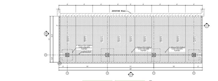 Aluminum terrace roof framing plan