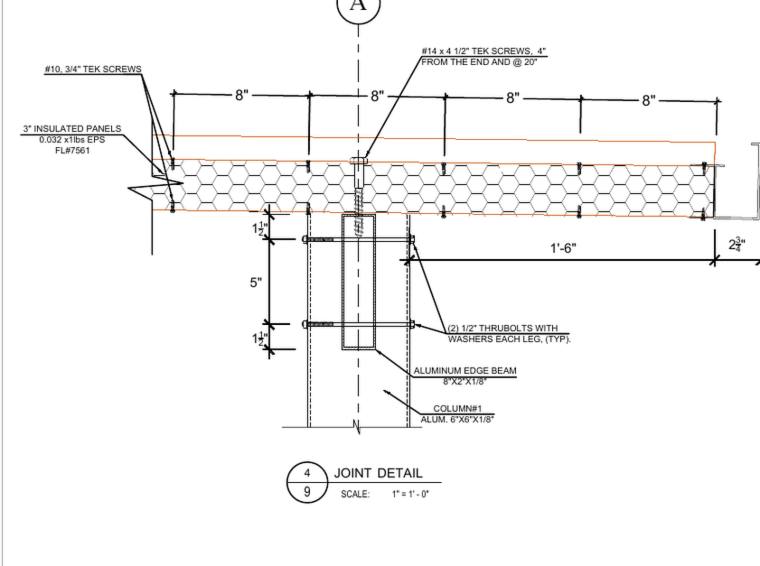 Header and beam connection detail