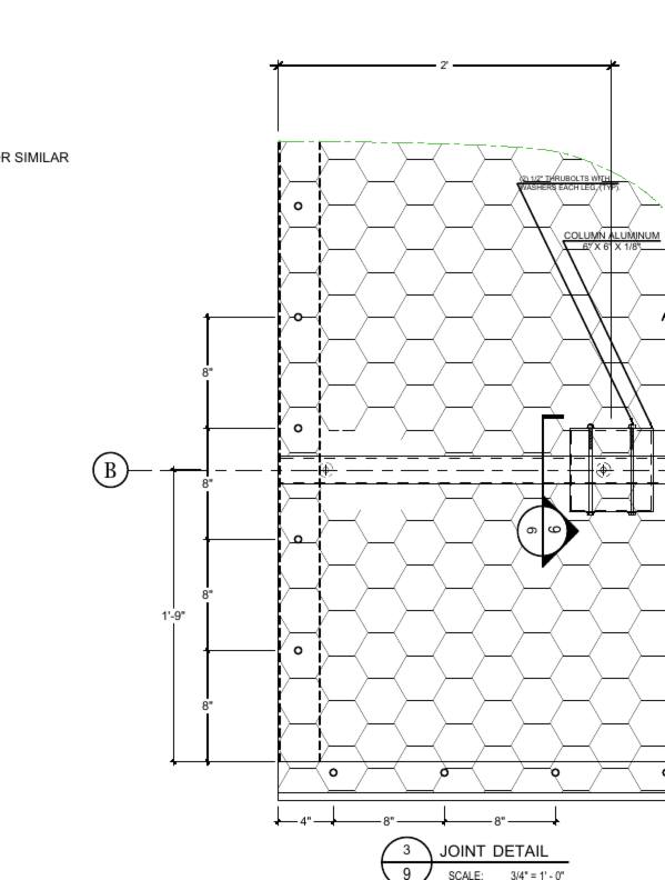 Column to beam joint detail