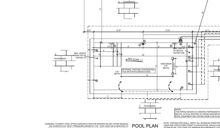 Residential swimming pool plan